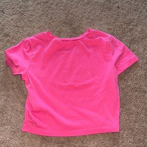pink crop top
